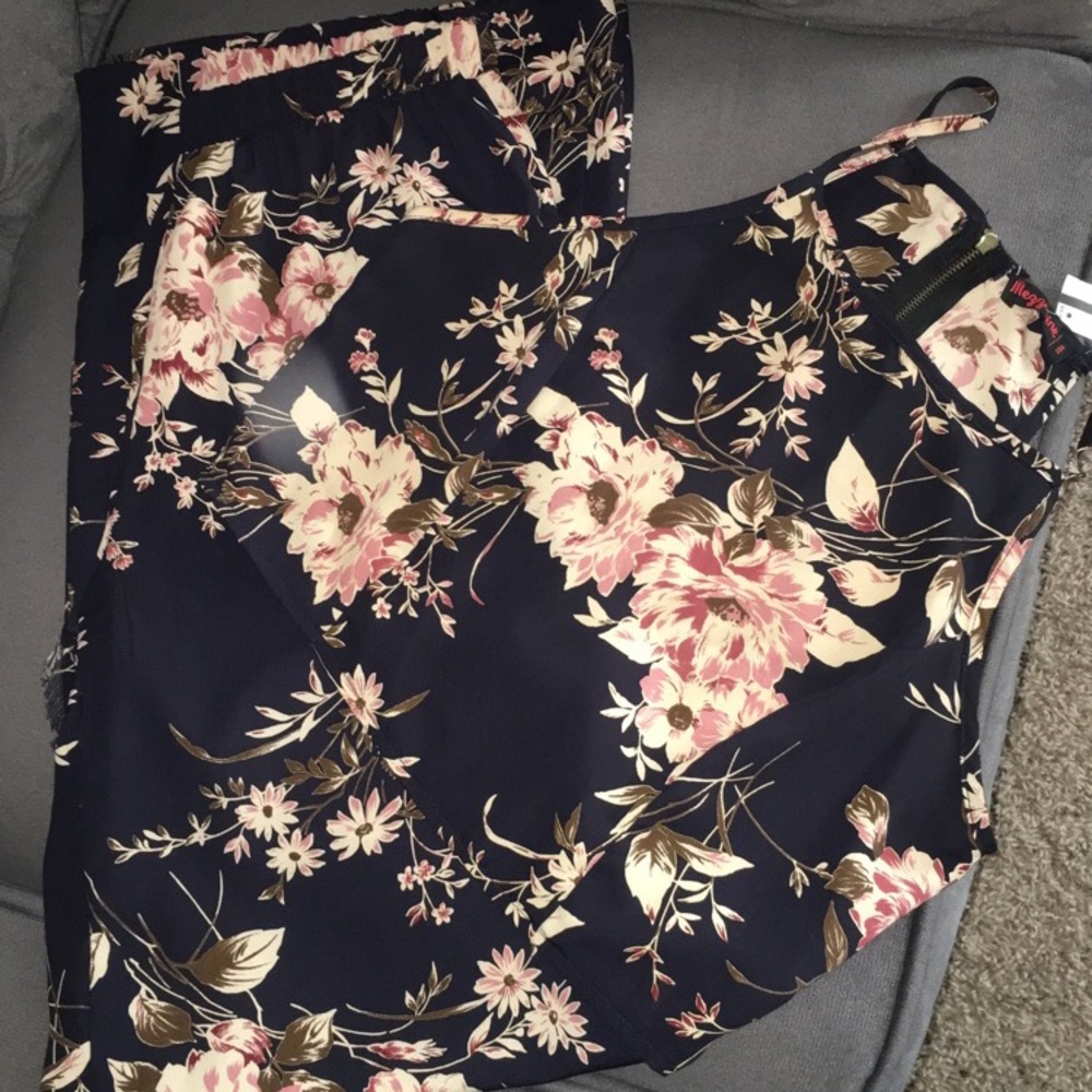 Prissy floral 2pcs palazzo pants set